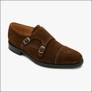 Loake Cannon Brown Suede Buckle Monk Shoe@