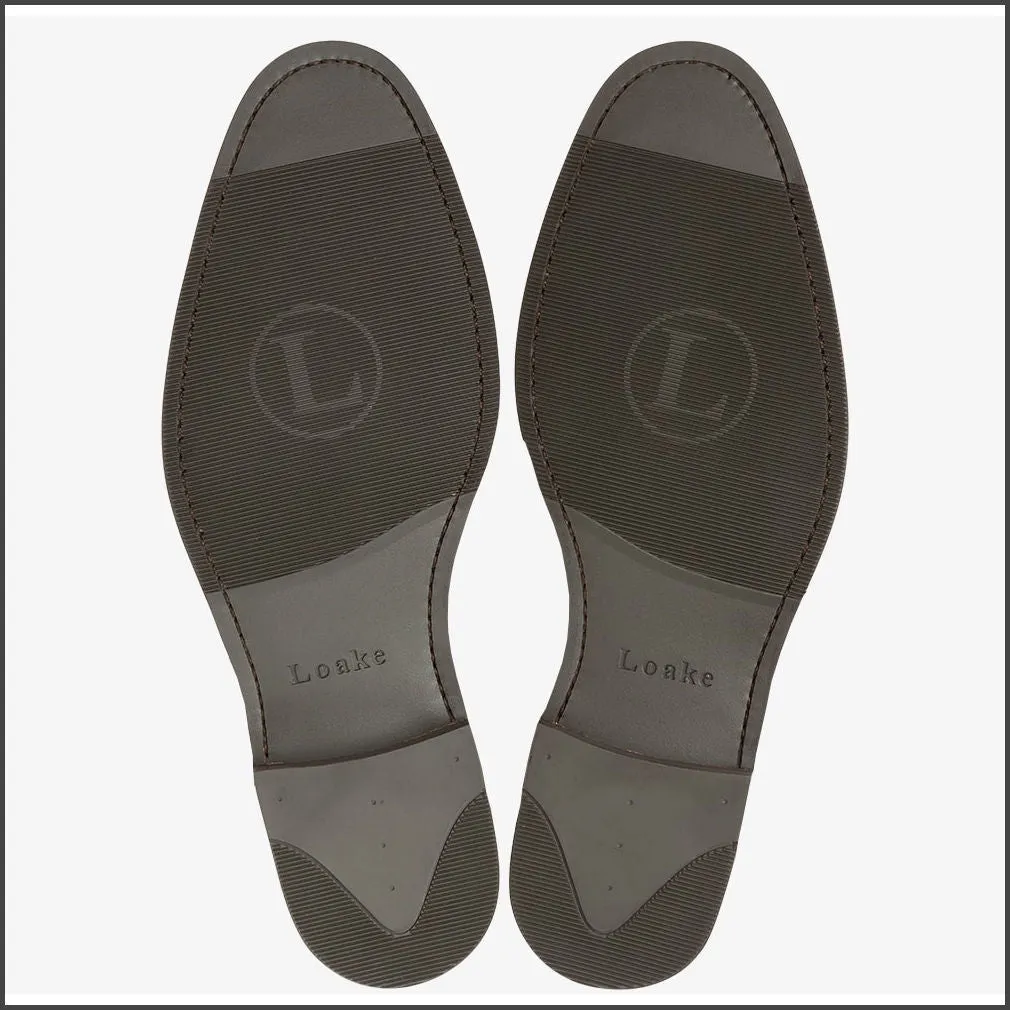 Loake Leyburn Mahogany Grain Premium Shoe@