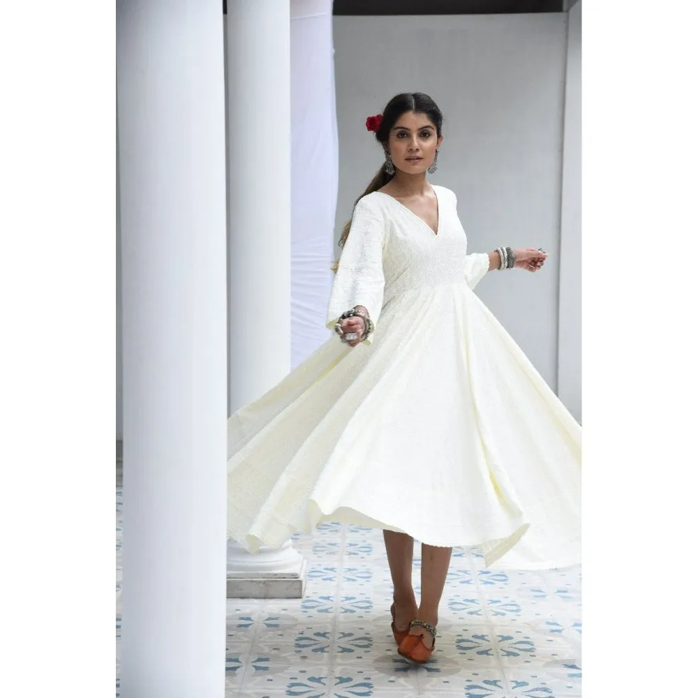 MONK & MEI Falak- Embroidered Dress