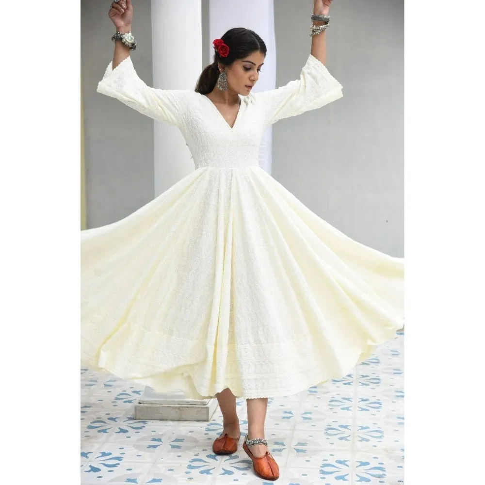 MONK & MEI Falak- Embroidered Dress