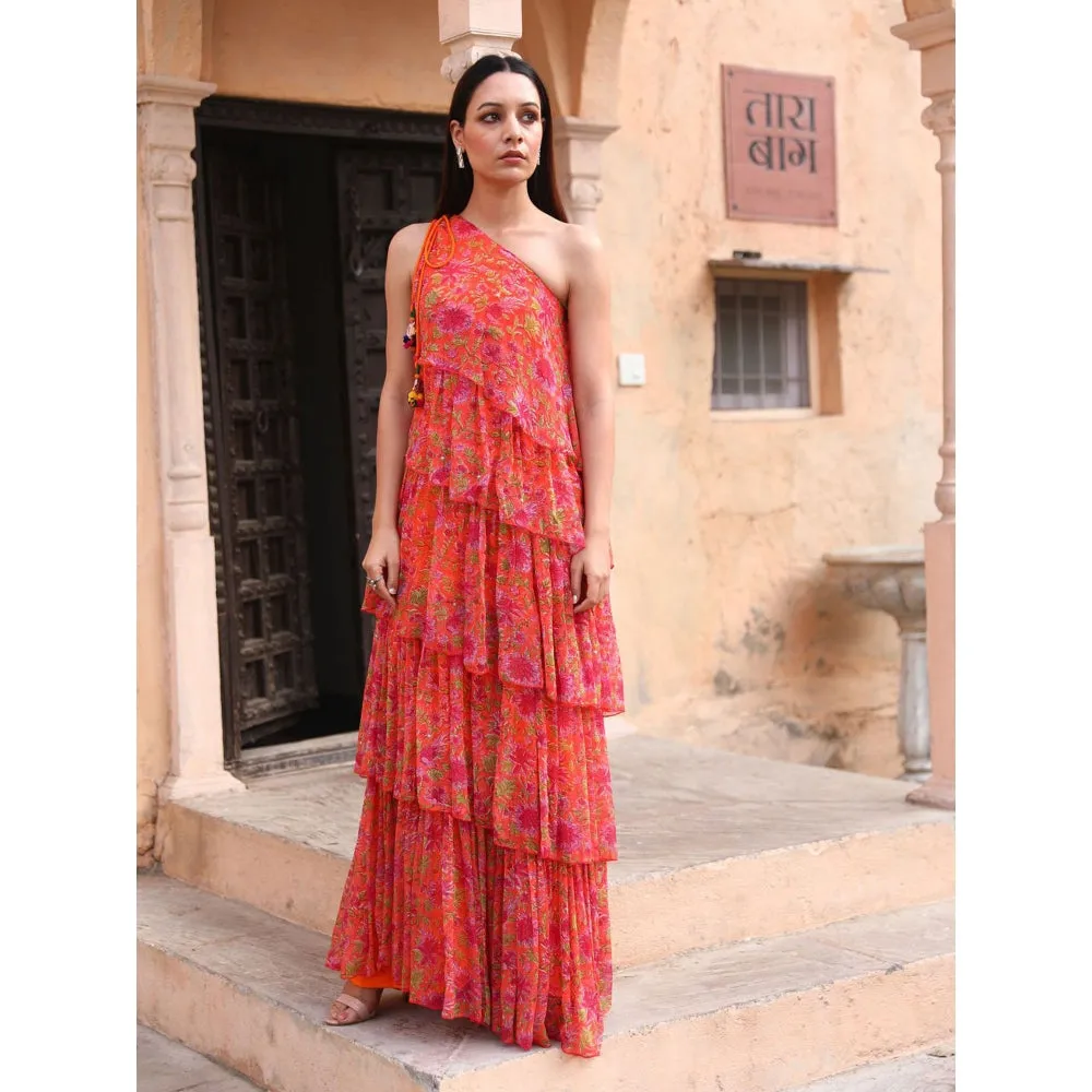 MONK & MEI Pari Ruffled Gown