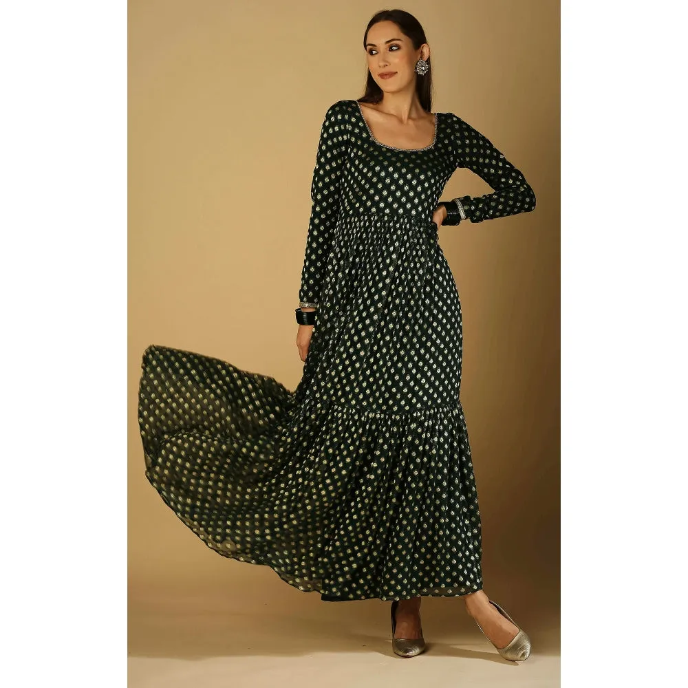 Monk & Mei Reah-Anarkali-Green