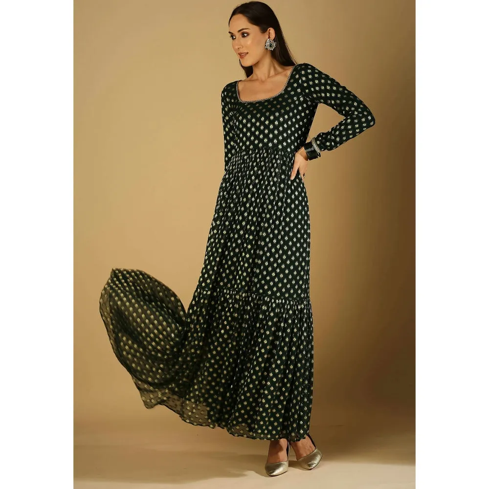 Monk & Mei Reah-Anarkali-Green