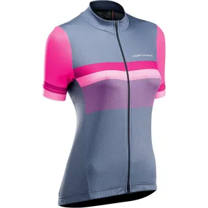Northwave Origin Womens Jersey Short Sleeve - Gray/Magenta