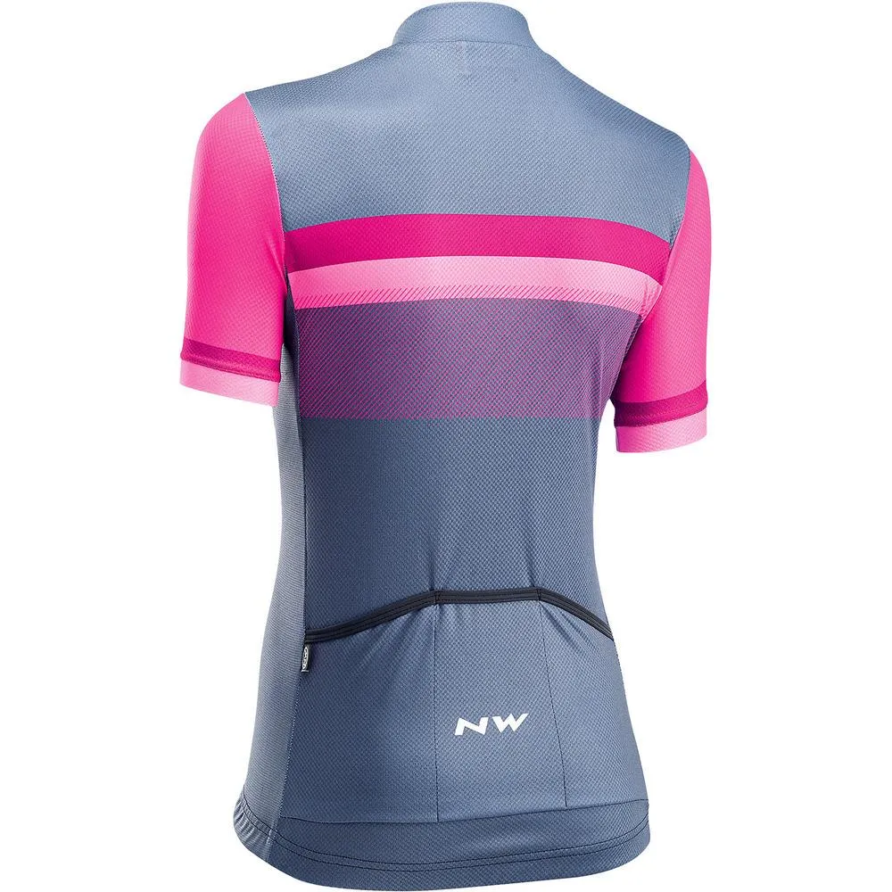 Northwave Origin Womens Jersey Short Sleeve - Gray/Magenta