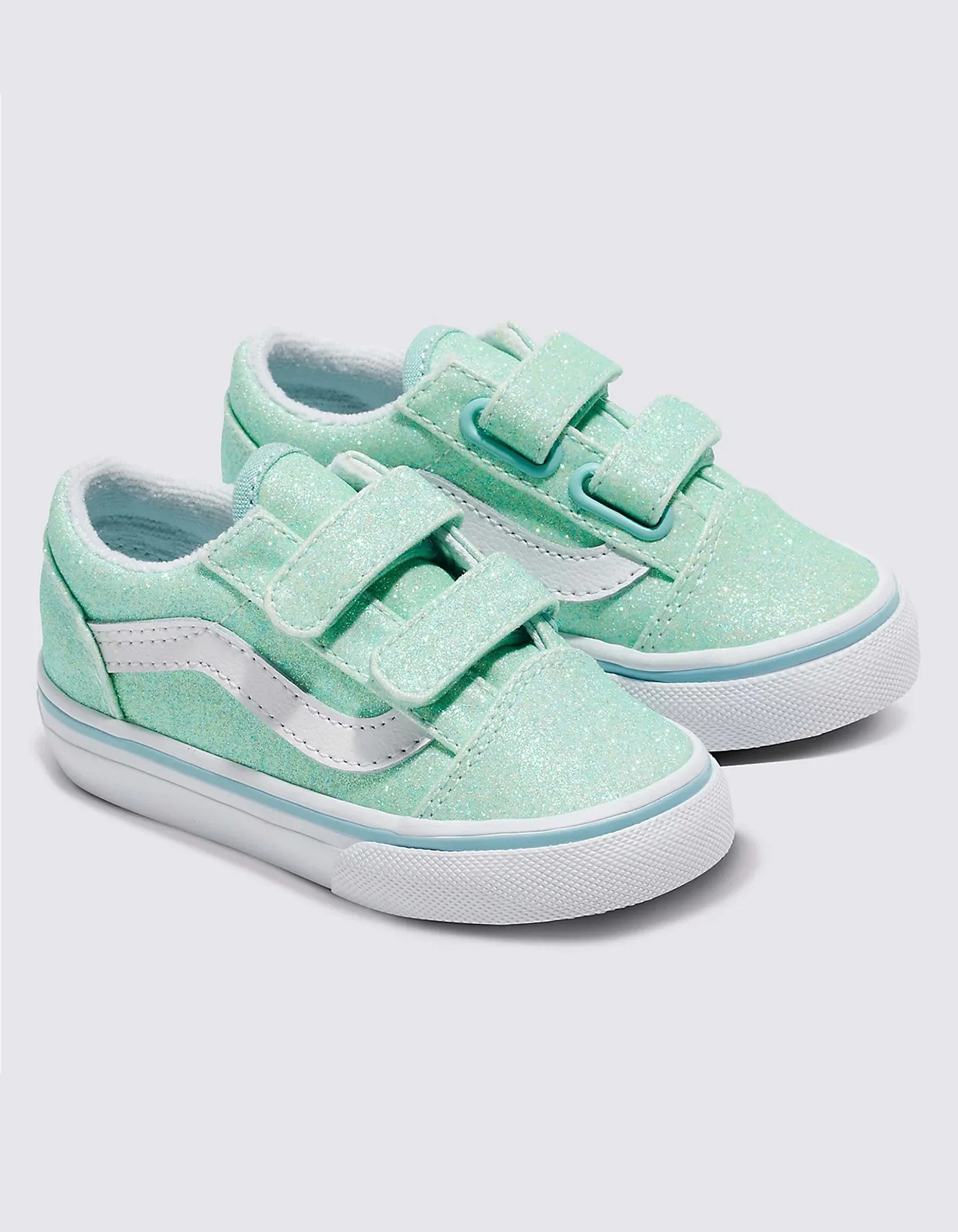 Old Skool V Glitter Pastel Blue Shoes (Little Kids)