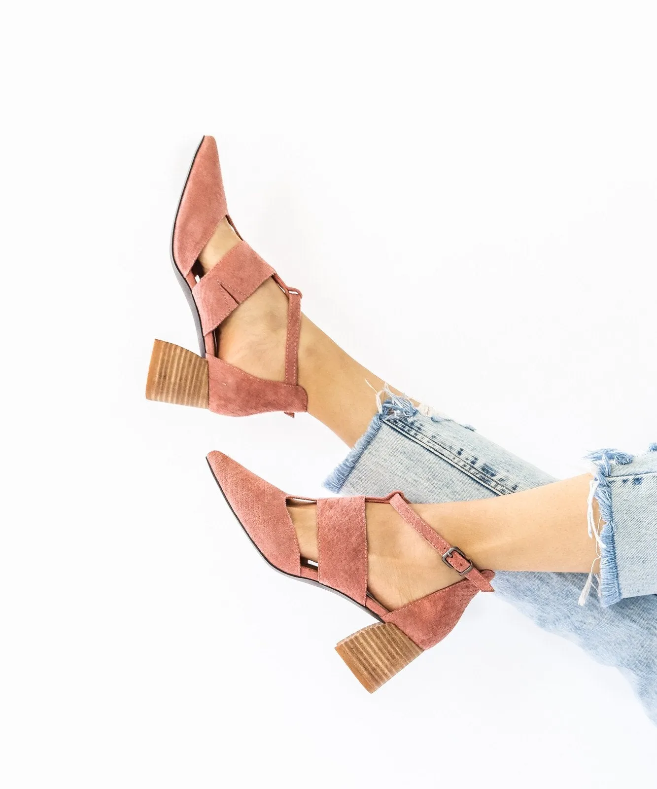 Paige | Pointed Toe T Bar Heel