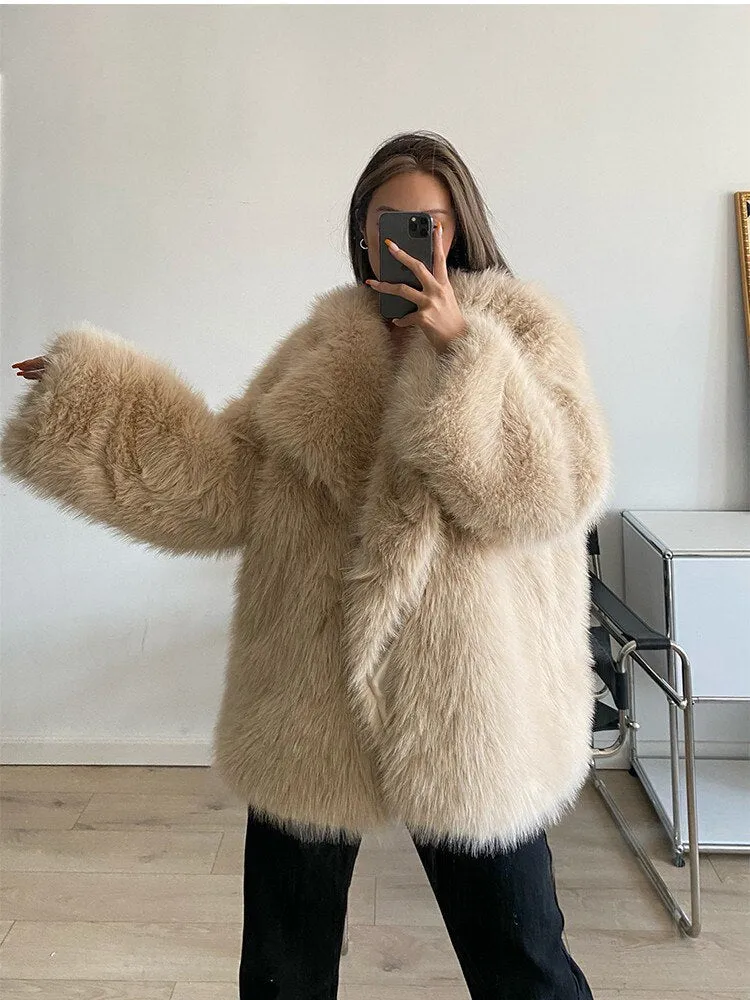 Pelliccia ecologica Monique donna oversize