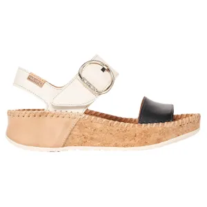 Pikolinos Women's Marina Velcro Wedge Black & Stone