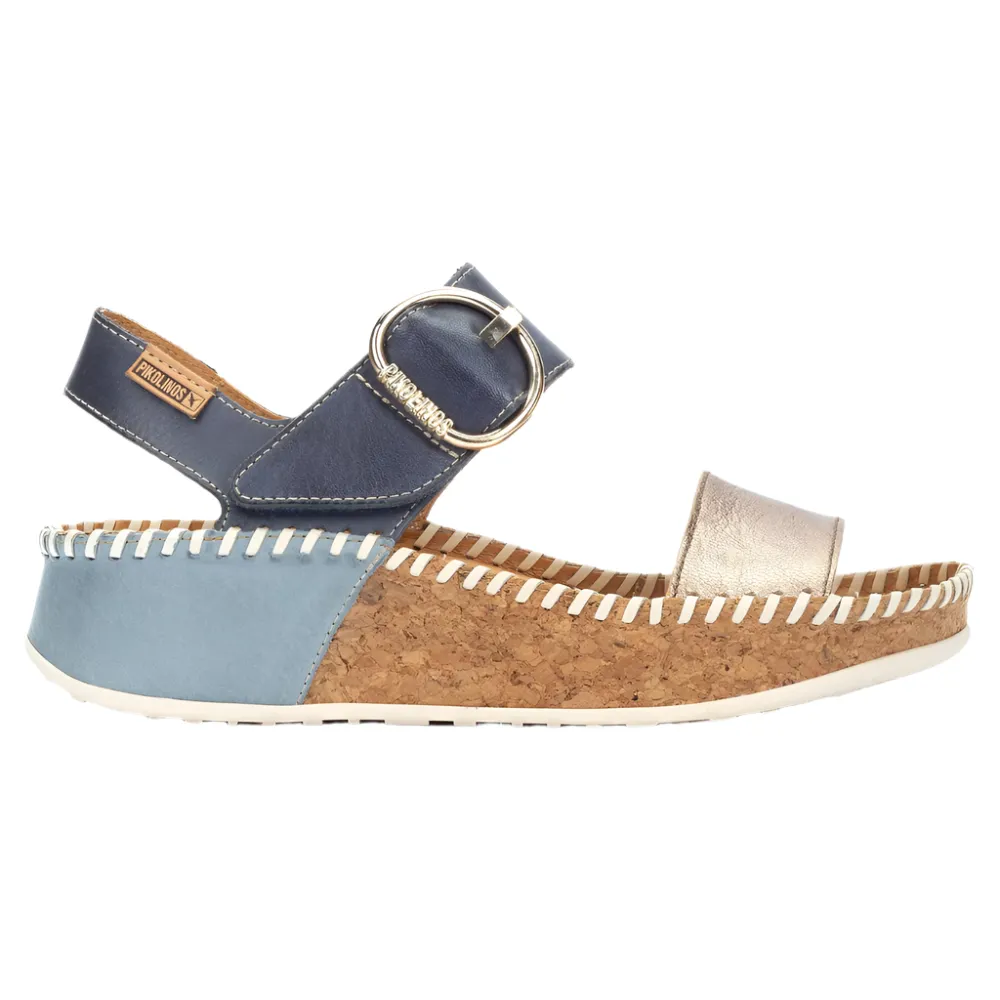 Pikolinos Women's Marina Velcro Wedge Black & Stone