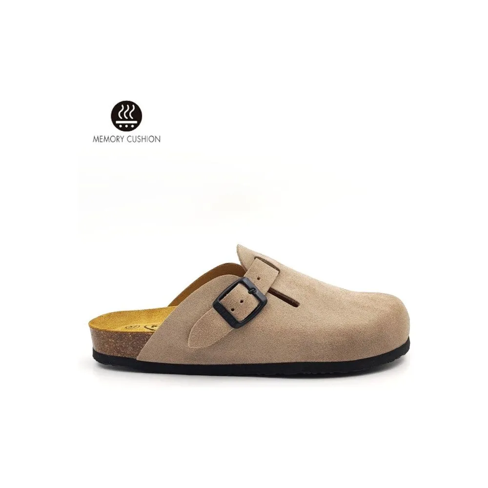 Plakton Natural Suede Leather Clog 181539 PIEDRA boston