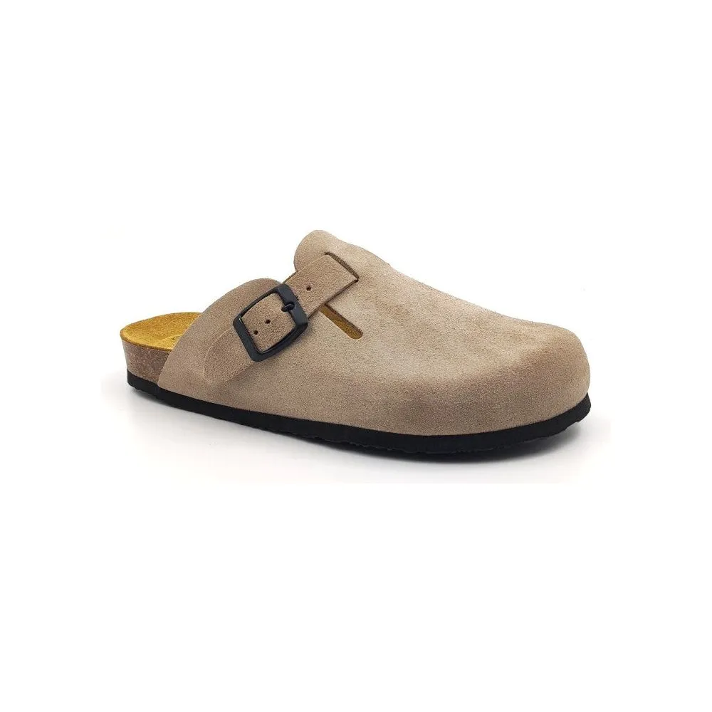 Plakton Natural Suede Leather Clog 181539 PIEDRA boston