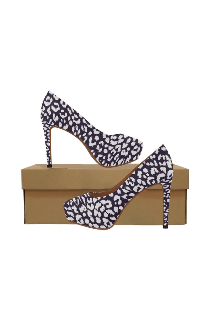 Purple Leopard Women's High Heels