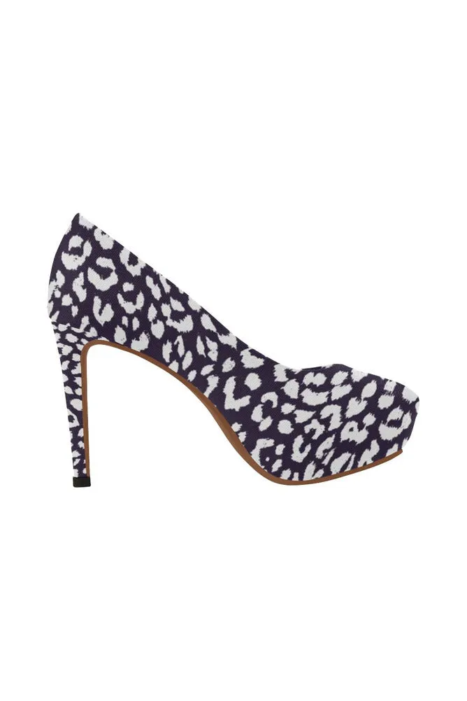 Purple Leopard Women's High Heels
