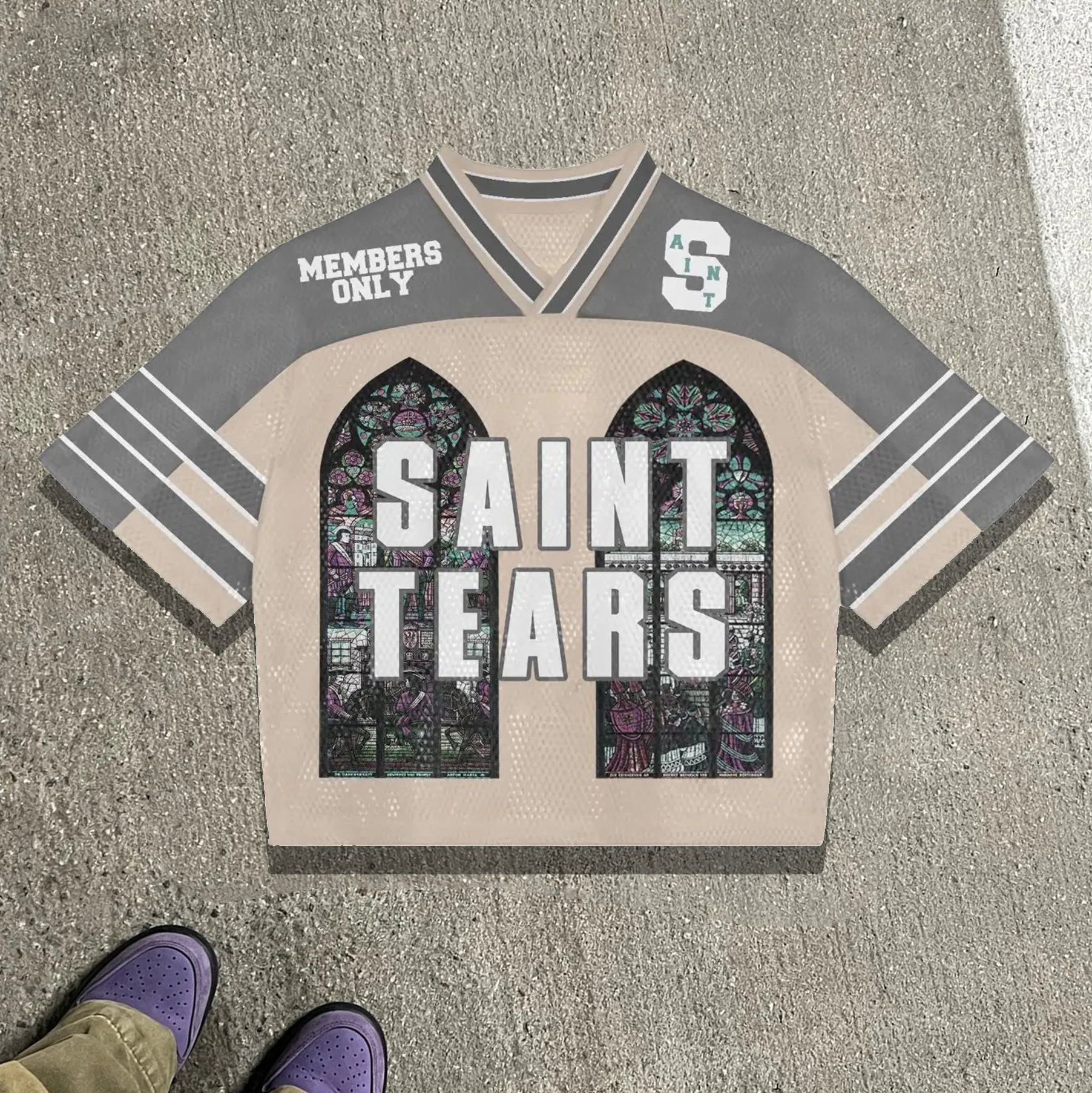 Saints casual mesh jersey