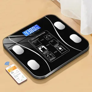 Smart Scale - Digital Bathroom BMI Weighing with Bluetooth Connectivity