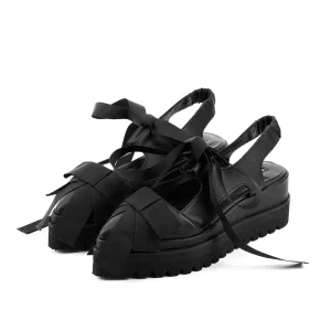 Spring Promise black leather shoes