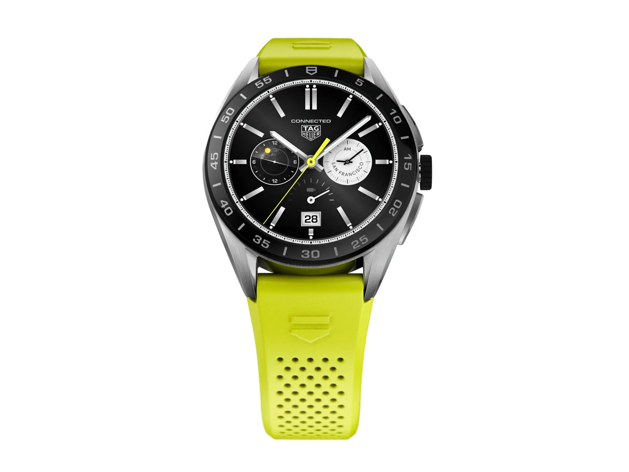 TH Watch Connected Calibre E4 45 Lime Rubber