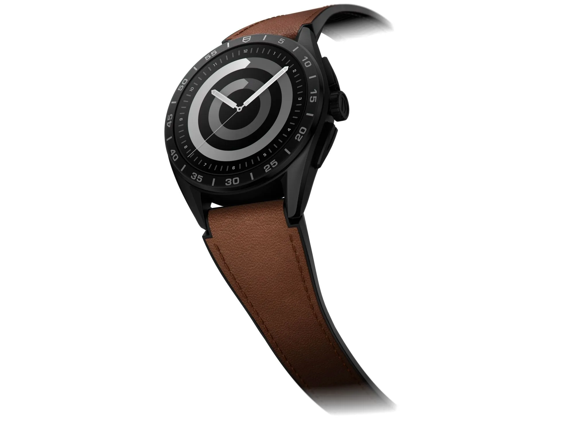TH Watch Connected Calibre E4 45 Titanium Brown Leather