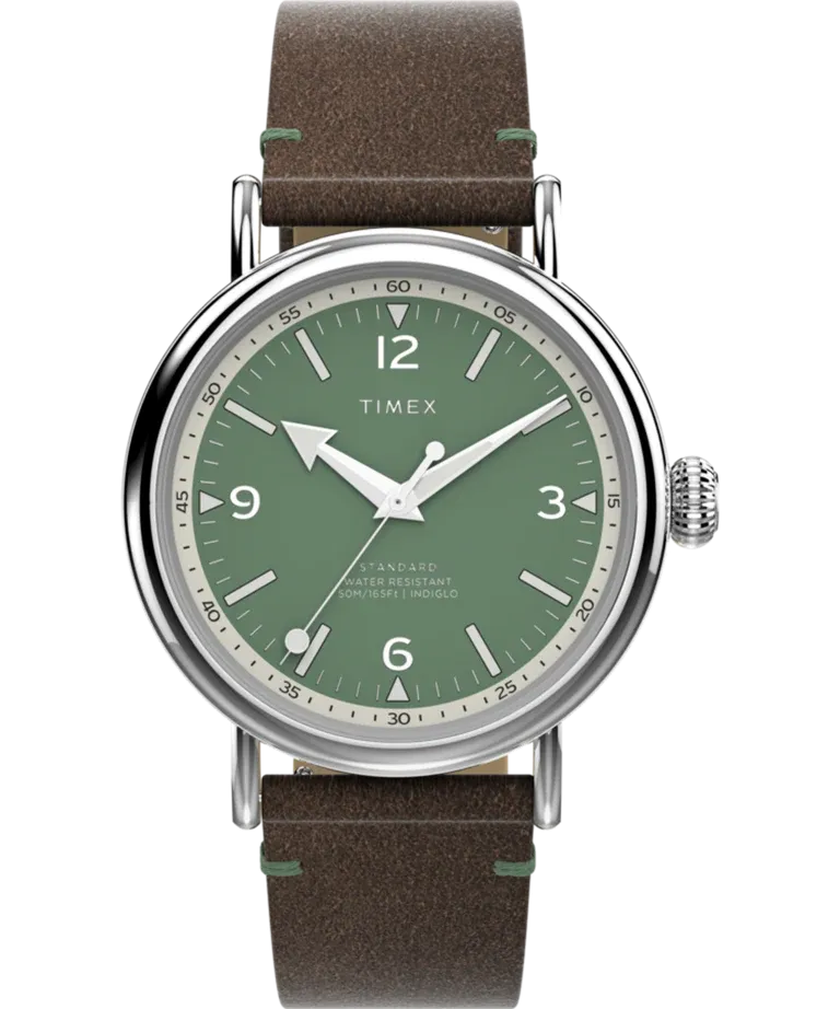 Timex Standard 40mm Eco-Friendly Leather Strap Watch