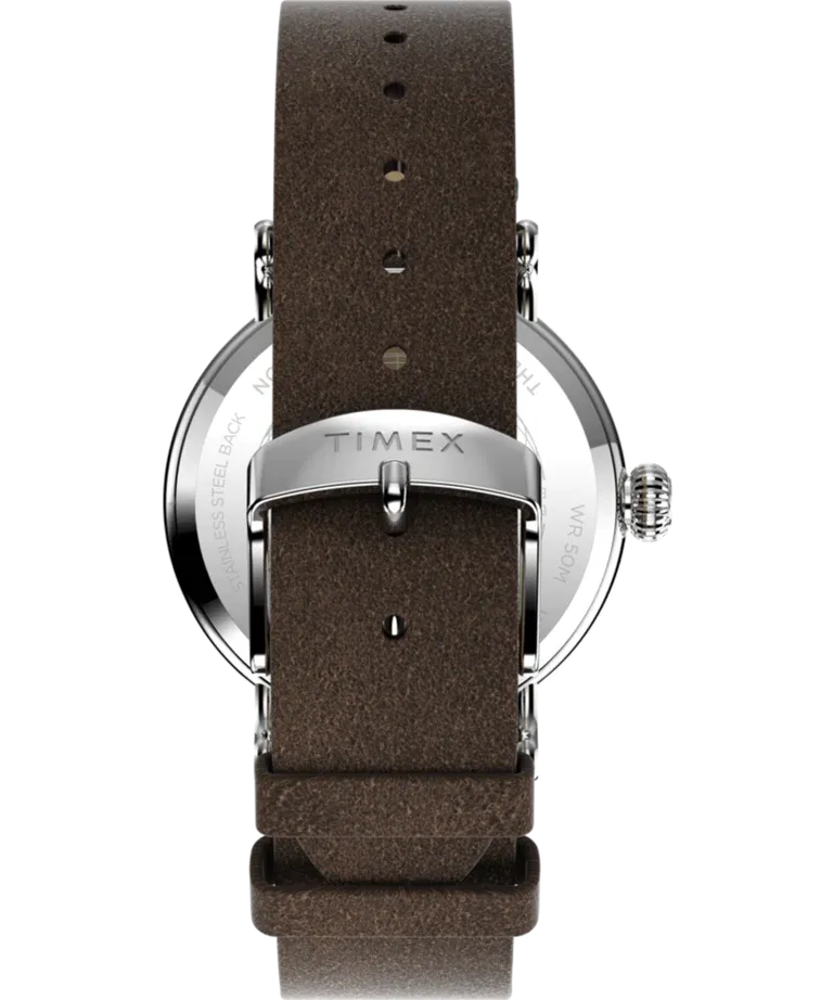 Timex Standard 40mm Eco-Friendly Leather Strap Watch