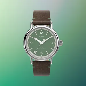Timex Standard 40mm Eco-Friendly Leather Strap Watch
