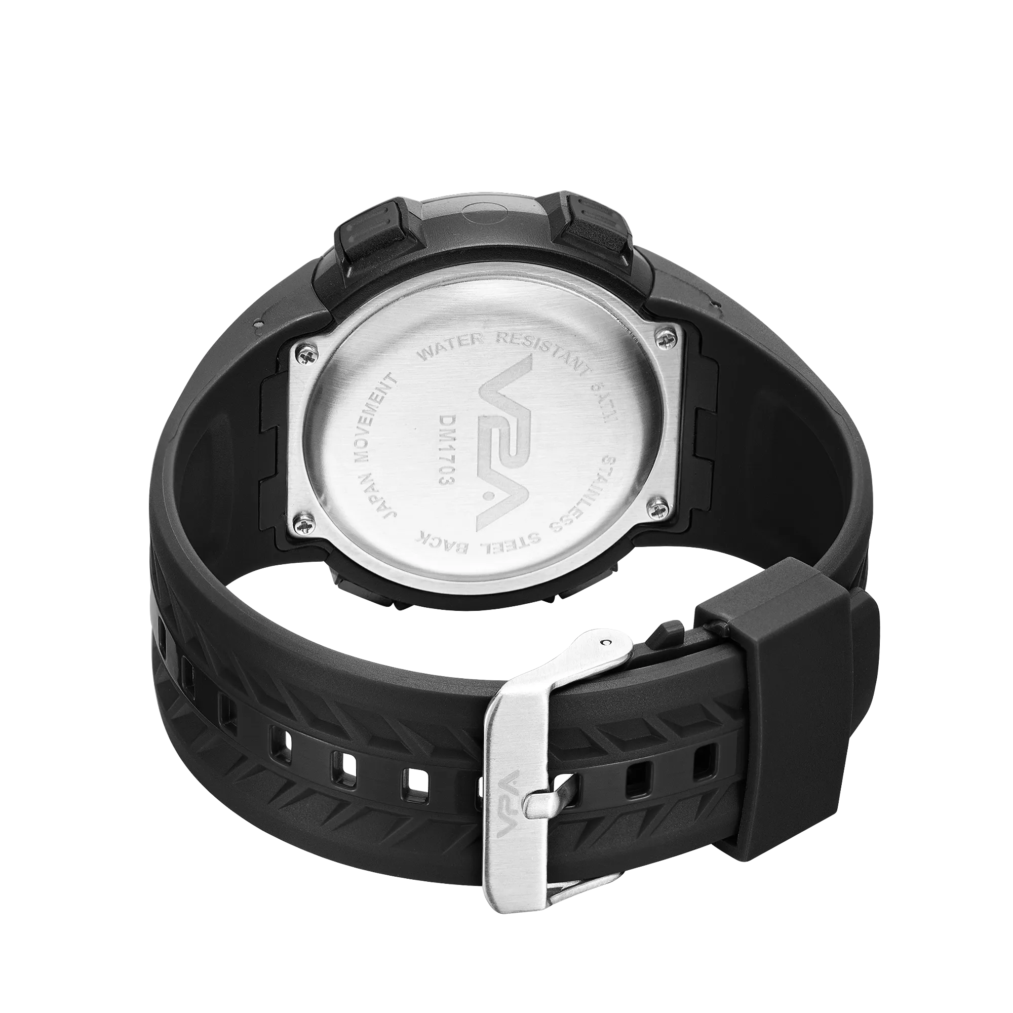 V2A Digital 5ATM Waterproof Sports Watch for Men with Stopwatch, Backlight and Alarm | Dial Size - 47 mm