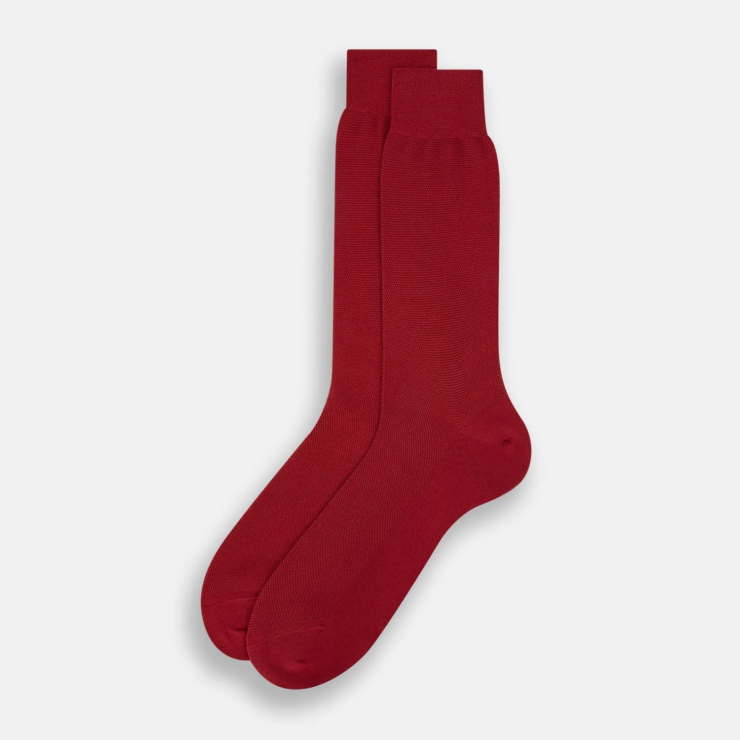 Wine Micro Knit Mid-Length Socks
