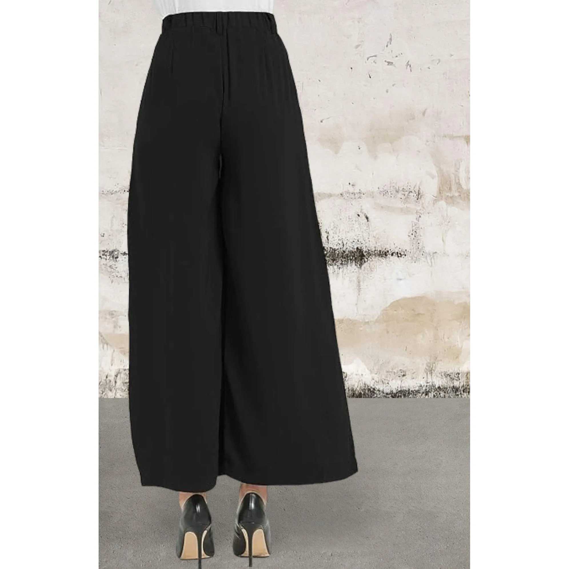 Women High Waist Wide Leg Long Pants